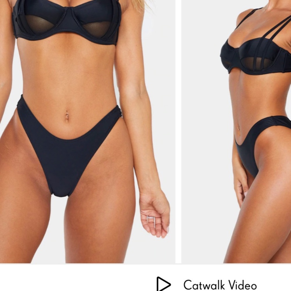 Black bikini bottom new with tag. UK size 6